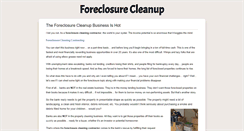 Desktop Screenshot of foreclosurecleanupinfo.com