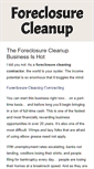 Mobile Screenshot of foreclosurecleanupinfo.com