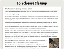 Tablet Screenshot of foreclosurecleanupinfo.com